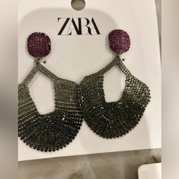 ZARA COLORED JEWEL EARRINGS NWT - Picture 2 of 6